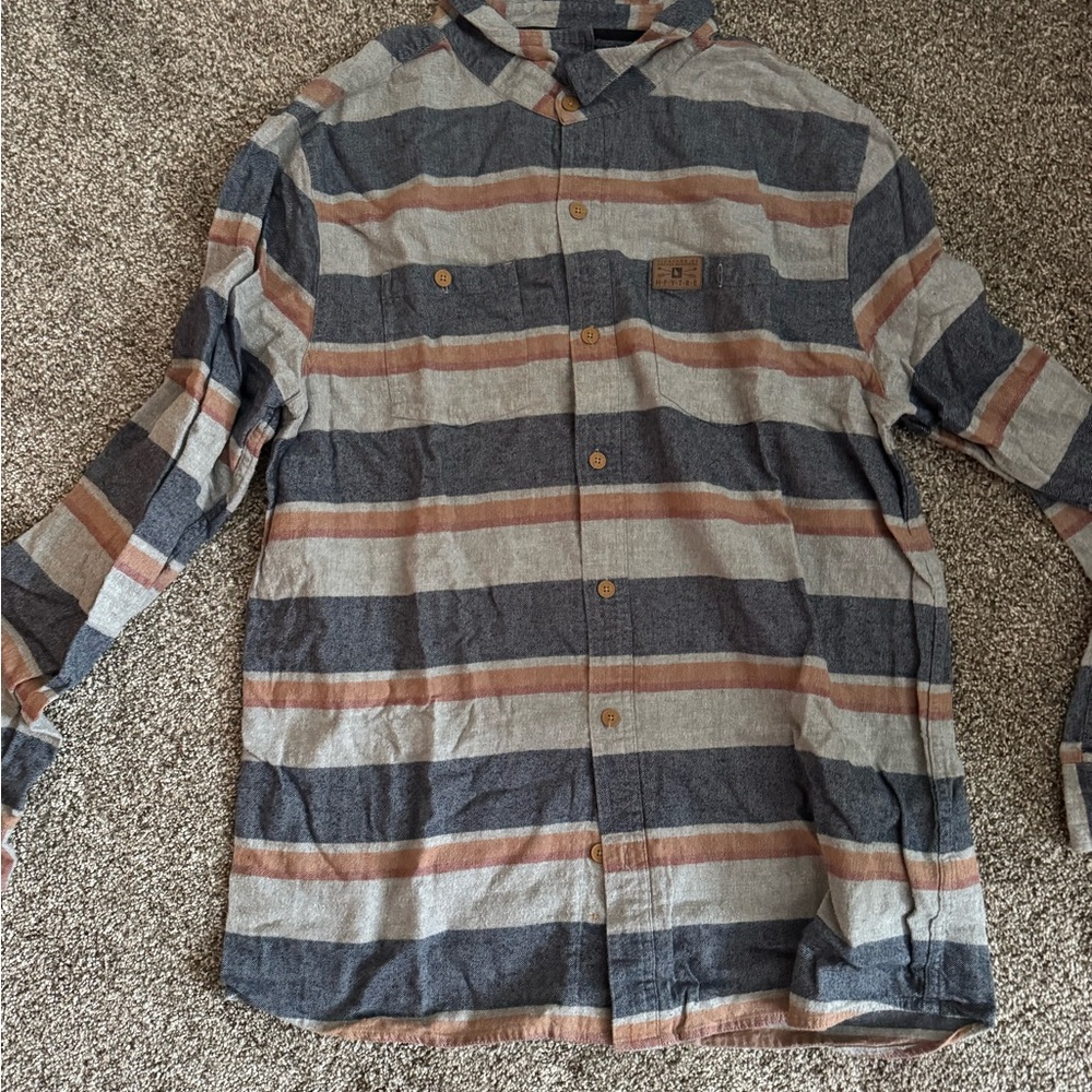 Striped Men's HippyTree flannel shirt XL
